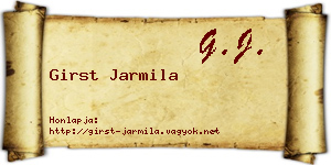 Girst Jarmila névjegykártya